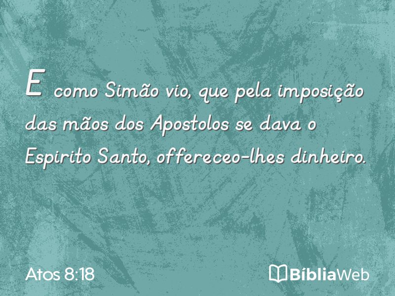 Atos 8:18 em imagem para compartilhar