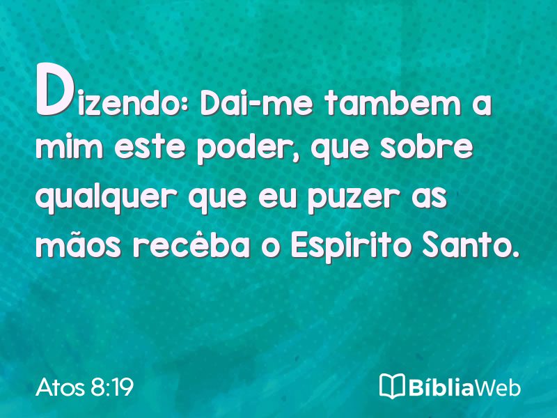 Atos 8:19 em imagem para compartilhar