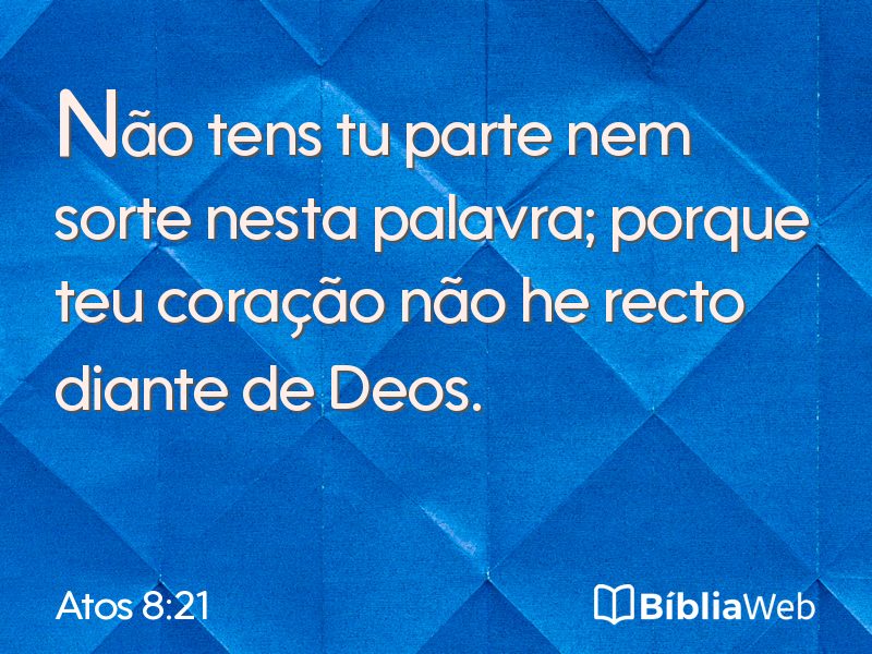Atos 8:21 em imagem para compartilhar