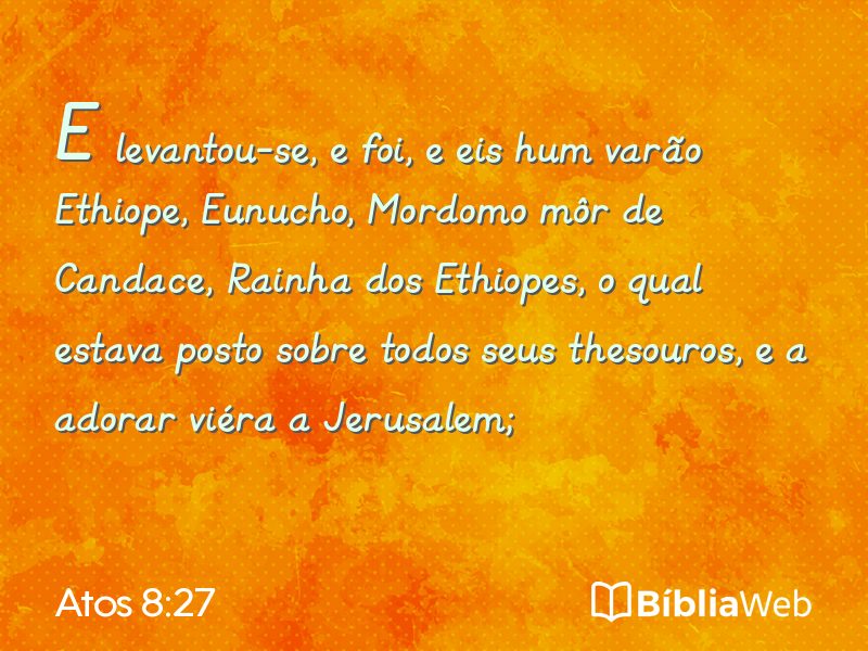 Atos 8:27 em imagem para compartilhar