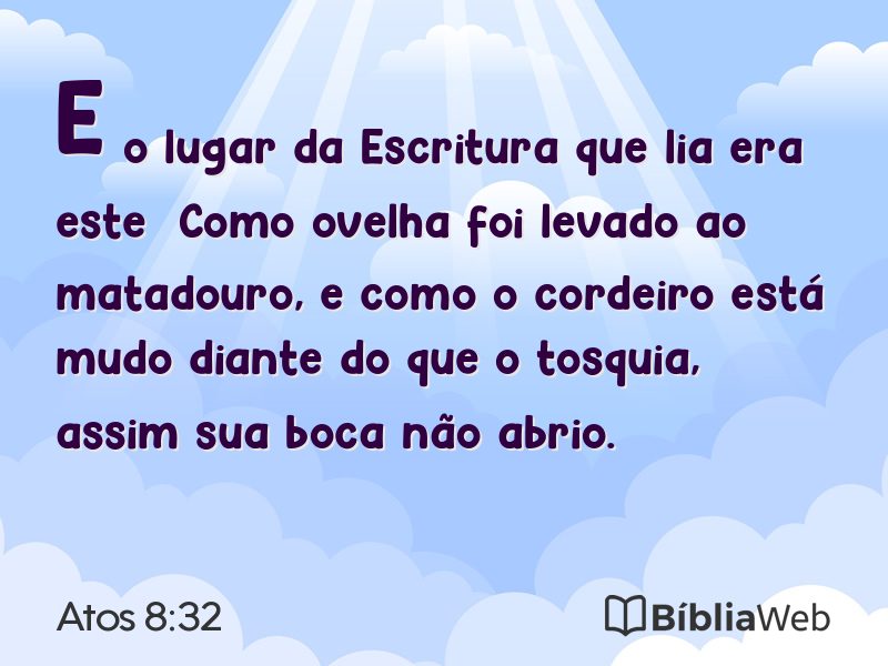 Atos 8:32 em imagem para compartilhar