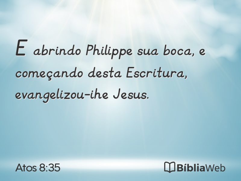 Atos 8:35 em imagem para compartilhar