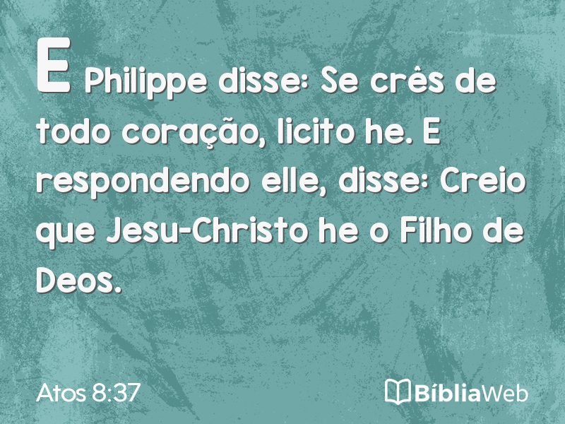 Atos 8:37 em imagem para compartilhar