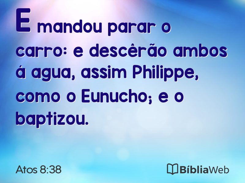 Atos 8:38 em imagem para compartilhar