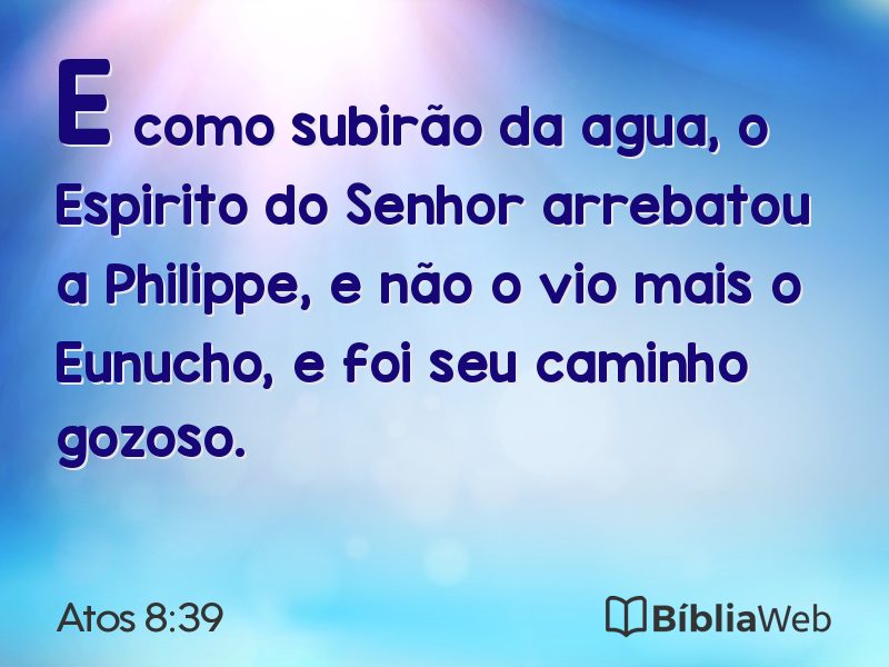 Atos 8:39 em imagem para compartilhar
