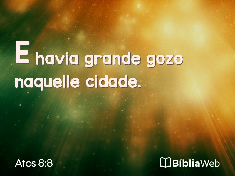 Atos 8:8 em imagem para compartilhar