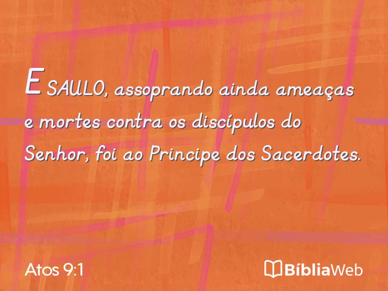 Atos 9:1 em imagem para compartilhar