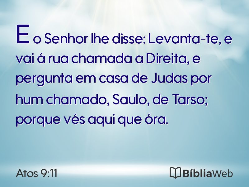 Atos 9:11 em imagem para compartilhar