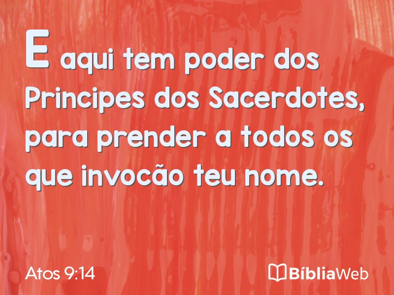 Atos 9:14 em imagem para compartilhar