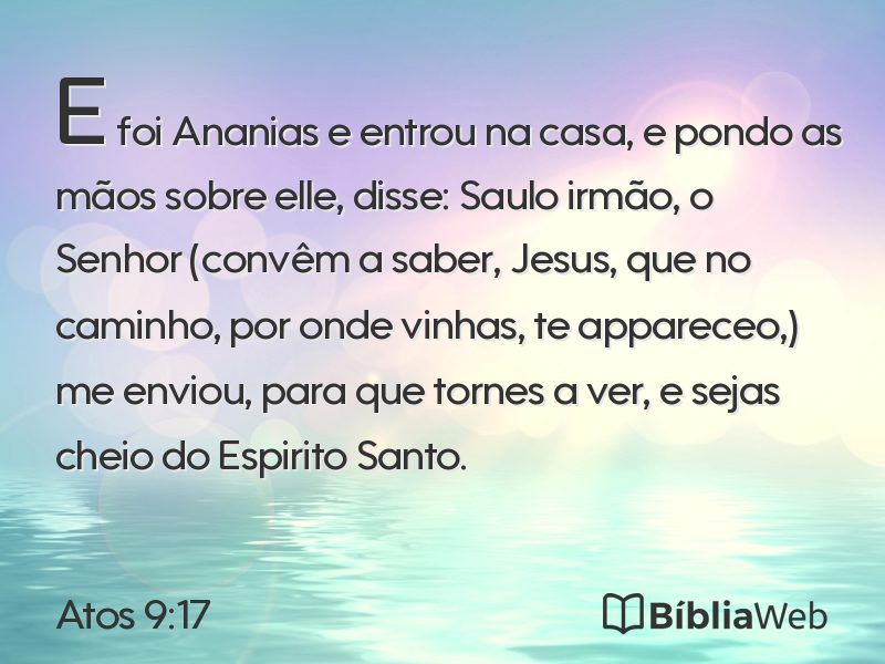 Atos 9:17 em imagem para compartilhar