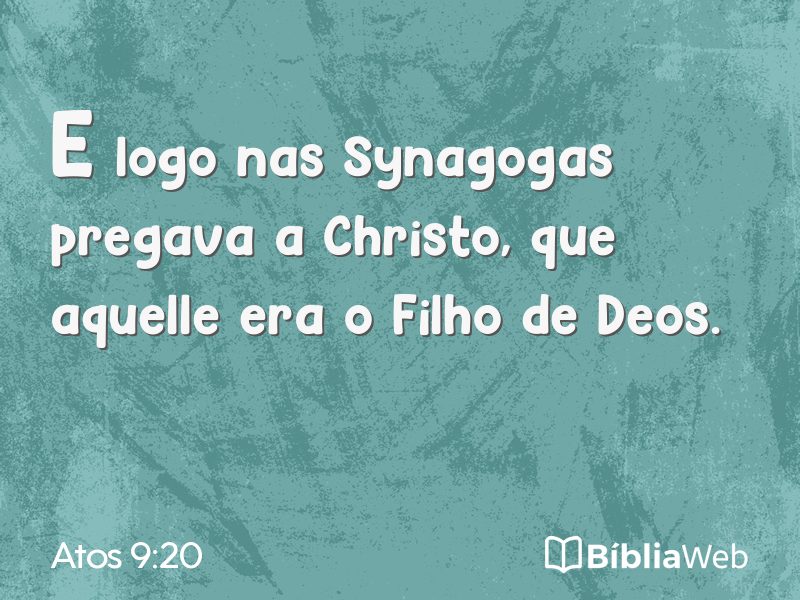 Atos 9:20 em imagem para compartilhar