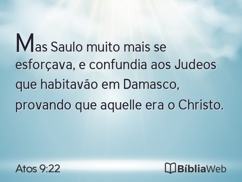 Atos 9:22 em imagem para compartilhar