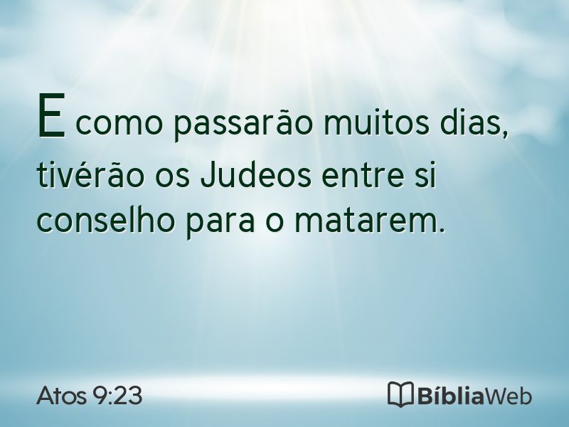 Atos 9:23 em imagem para compartilhar