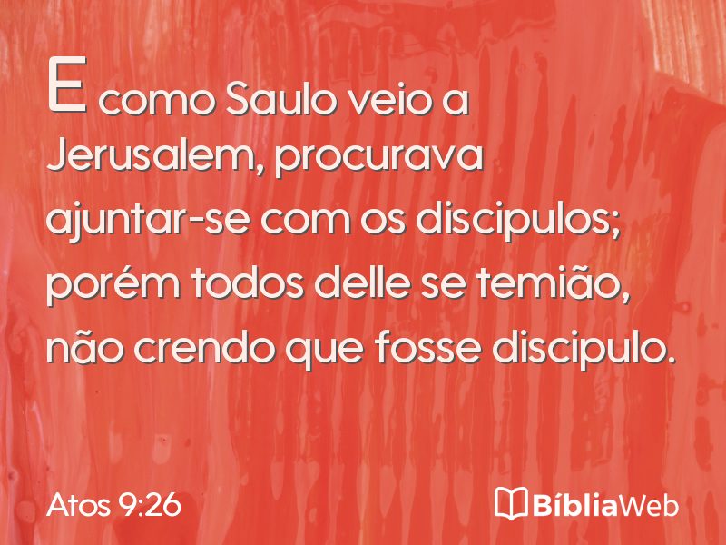 Atos 9:26 em imagem para compartilhar