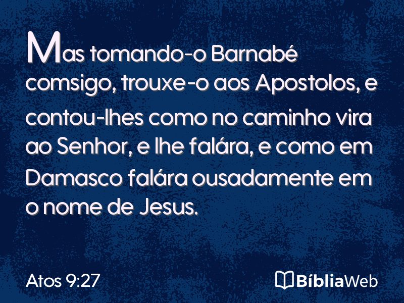 Atos 9:27 em imagem para compartilhar