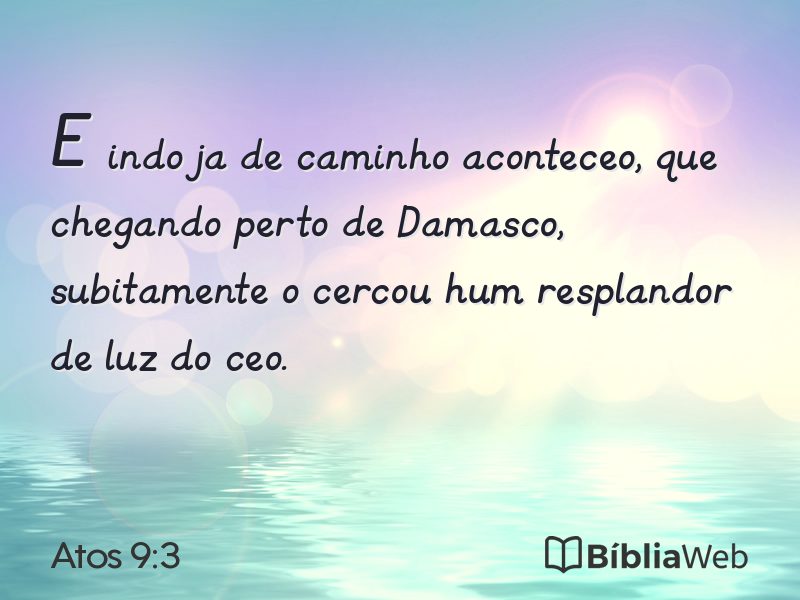 Atos 9:3 em imagem para compartilhar