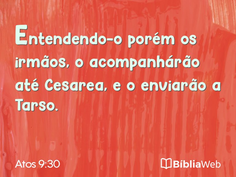Atos 9:30 em imagem para compartilhar
