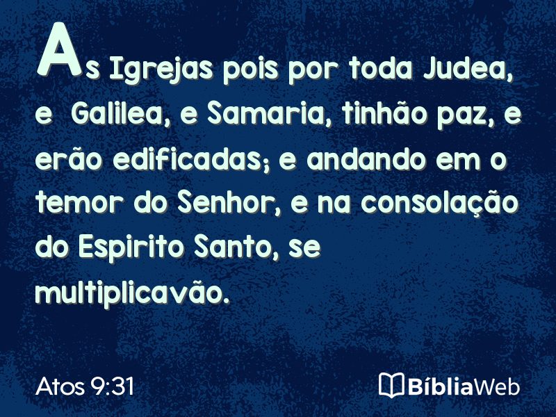 Atos 9:31 em imagem para compartilhar