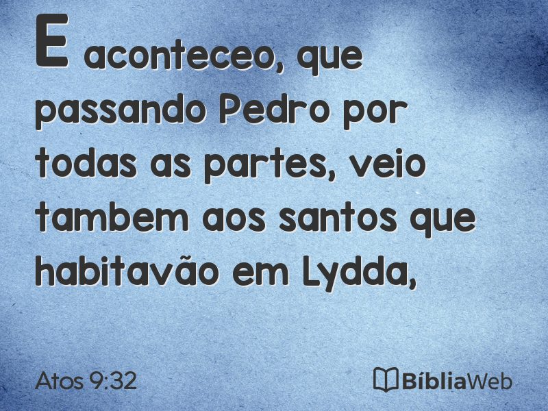 Atos 9:32 em imagem para compartilhar