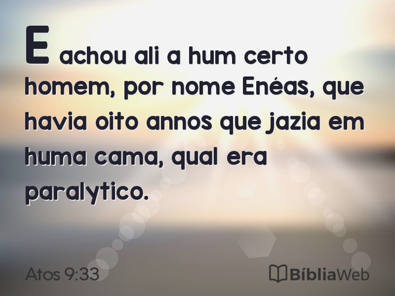 Atos 9:33 em imagem para compartilhar