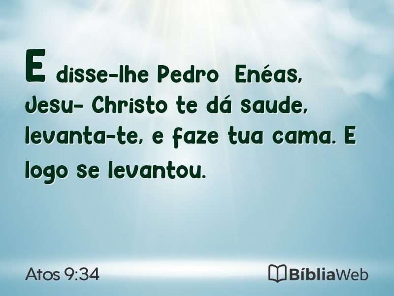 Atos 9:34 em imagem para compartilhar