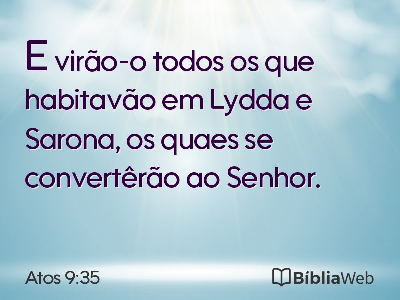 Atos 9:35 em imagem para compartilhar
