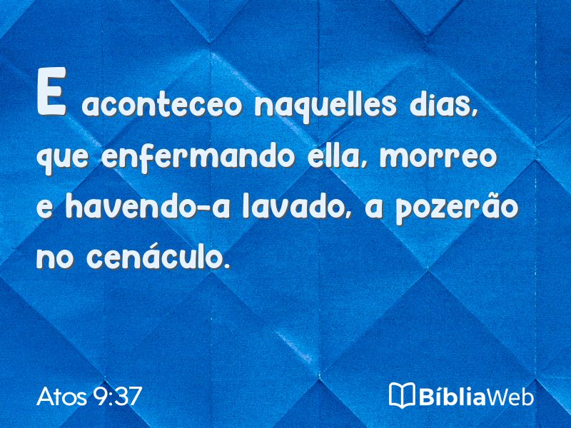 Atos 9:37 em imagem para compartilhar