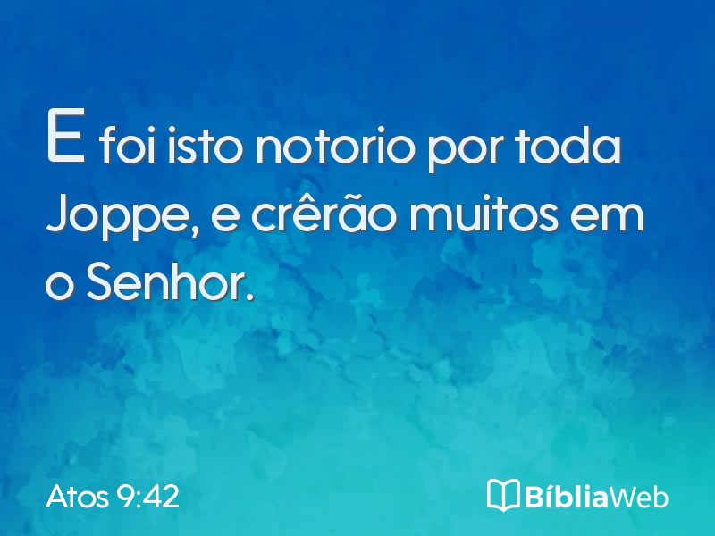 Atos 9:42 em imagem para compartilhar
