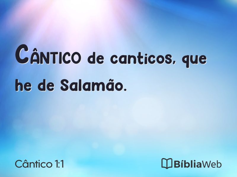 Cântico 1:1 em imagem para compartilhar