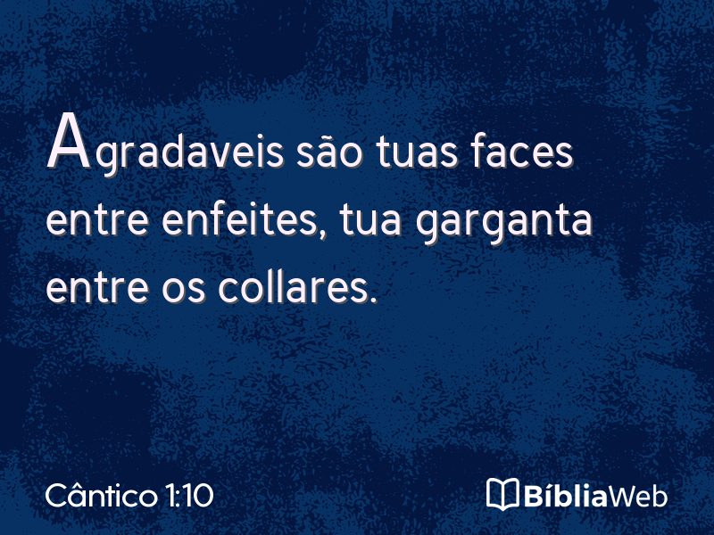 Cântico 1:10 em imagem para compartilhar