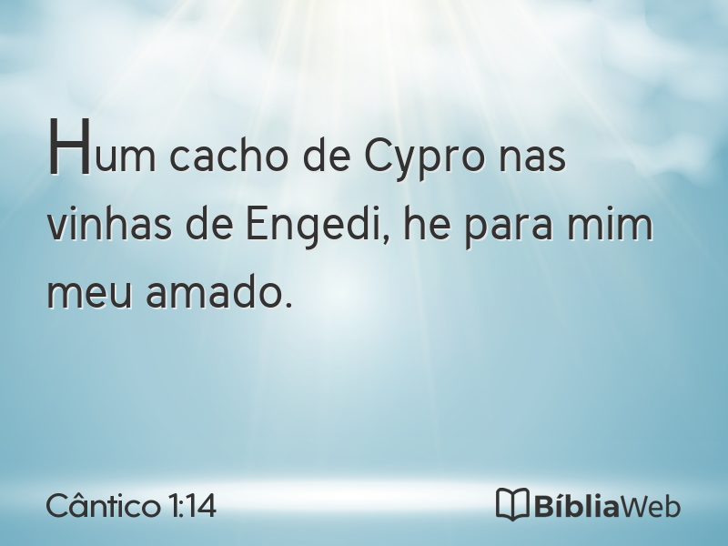 Cântico 1:14 em imagem para compartilhar