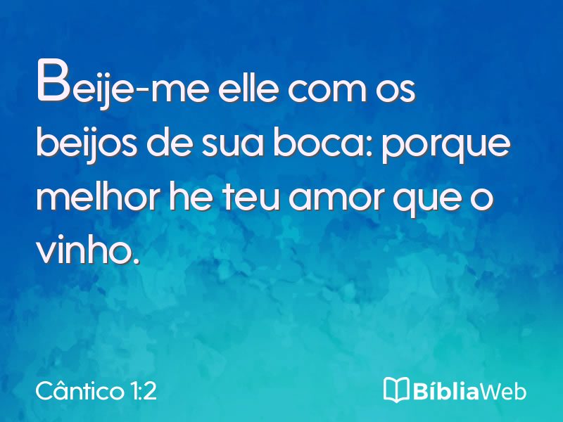 Cântico 1:2 em imagem para compartilhar