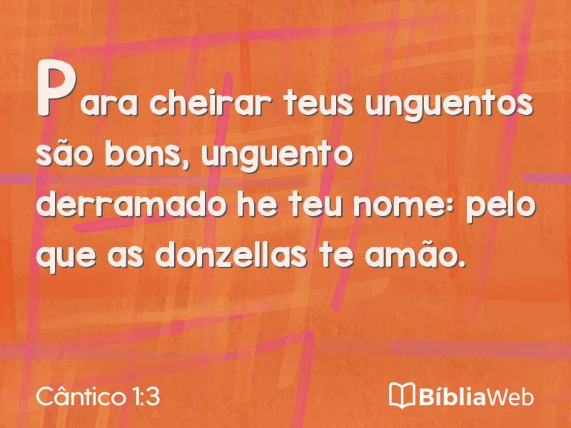 Cântico 1:3 em imagem para compartilhar