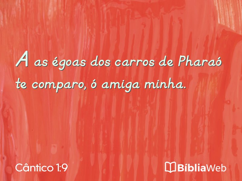 Cântico 1:9 em imagem para compartilhar