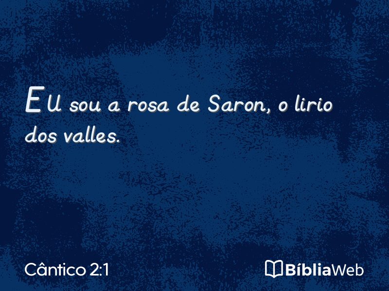 Cântico 2:1 em imagem para compartilhar