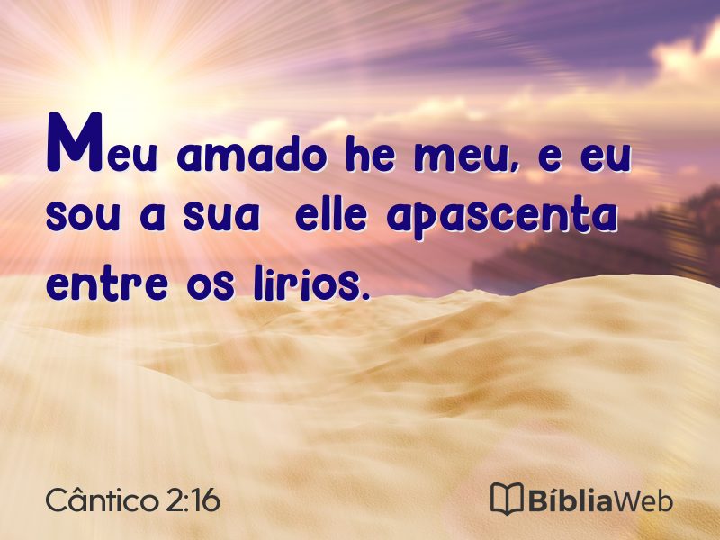 Cântico 2:16 em imagem para compartilhar