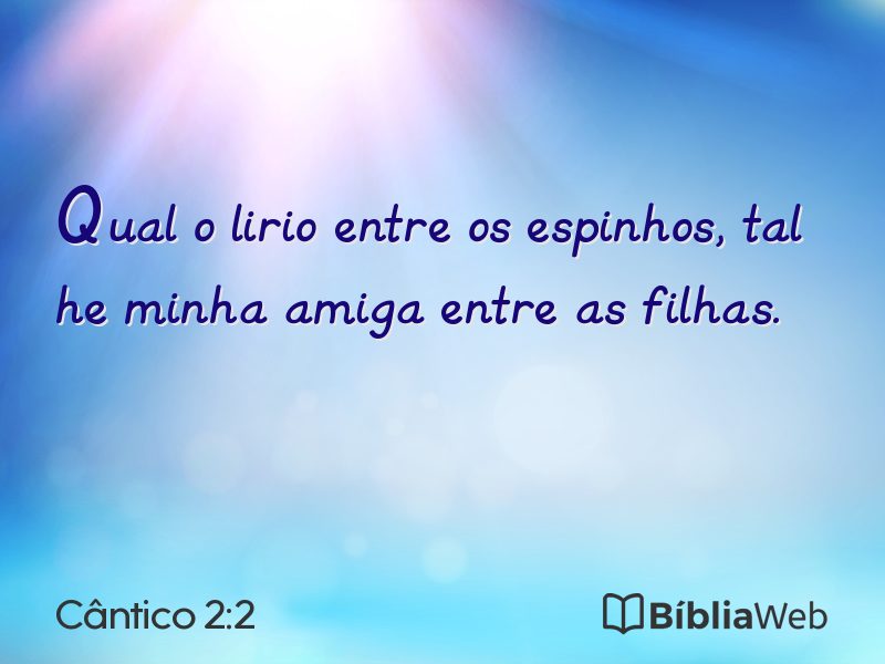 Cântico 2:2 em imagem para compartilhar