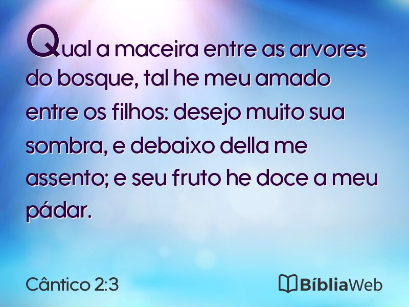 Cântico 2:3 em imagem para compartilhar