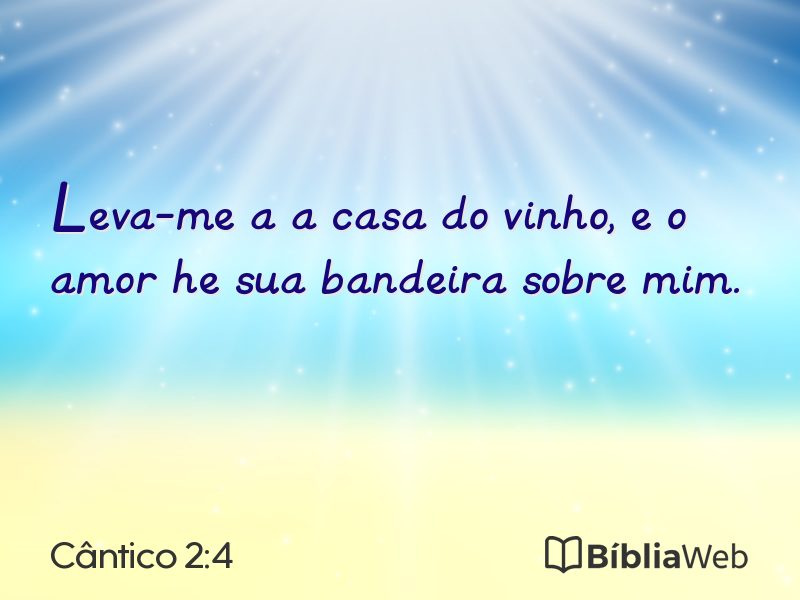 Cântico 2:4 em imagem para compartilhar