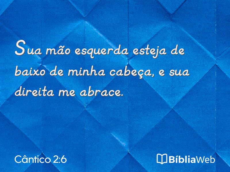 Cântico 2:6 em imagem para compartilhar