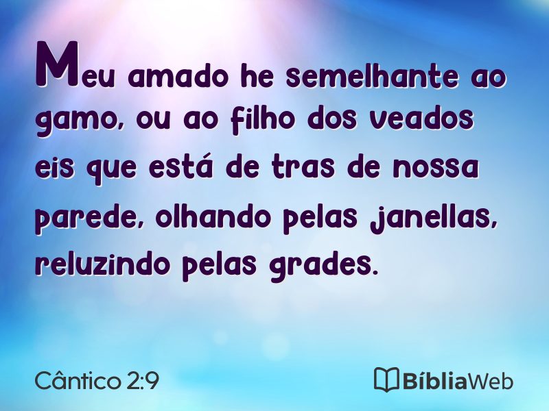 Cântico 2:9 em imagem para compartilhar