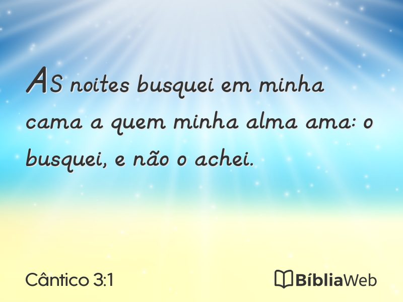 Cântico 3:1 em imagem para compartilhar