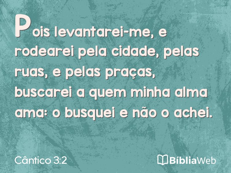 Cântico 3:2 em imagem para compartilhar
