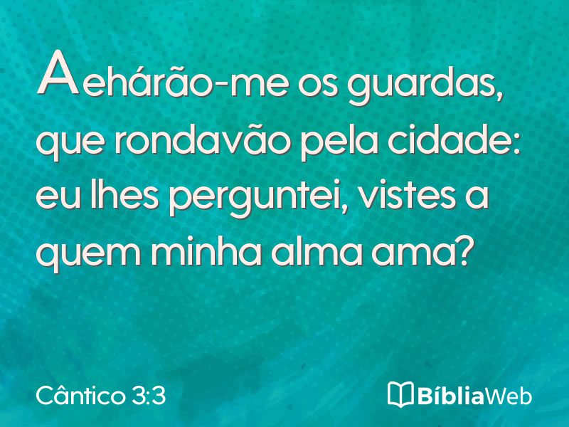 Cântico 3:3 em imagem para compartilhar