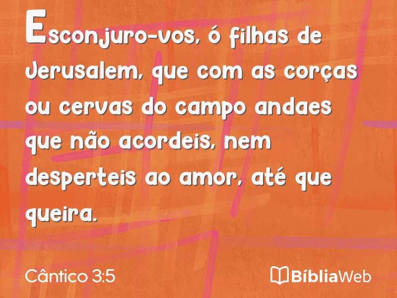 Cântico 3:5 em imagem para compartilhar