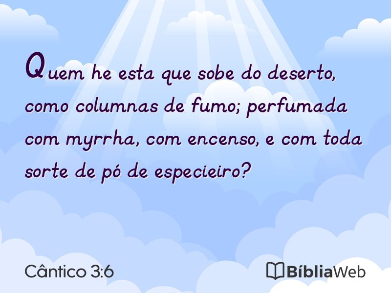 Cântico 3:6 em imagem para compartilhar