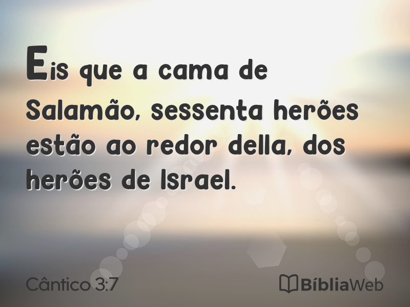 Cântico 3:7 em imagem para compartilhar