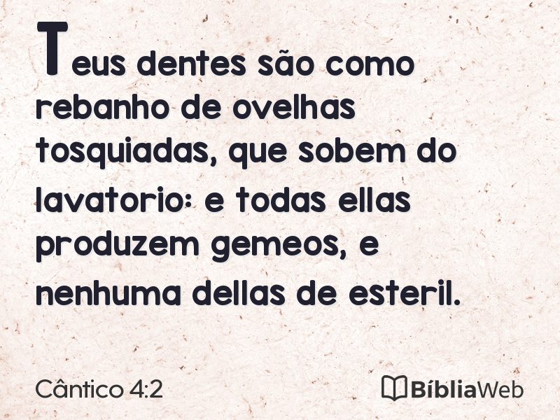 Cântico 4:2 em imagem para compartilhar