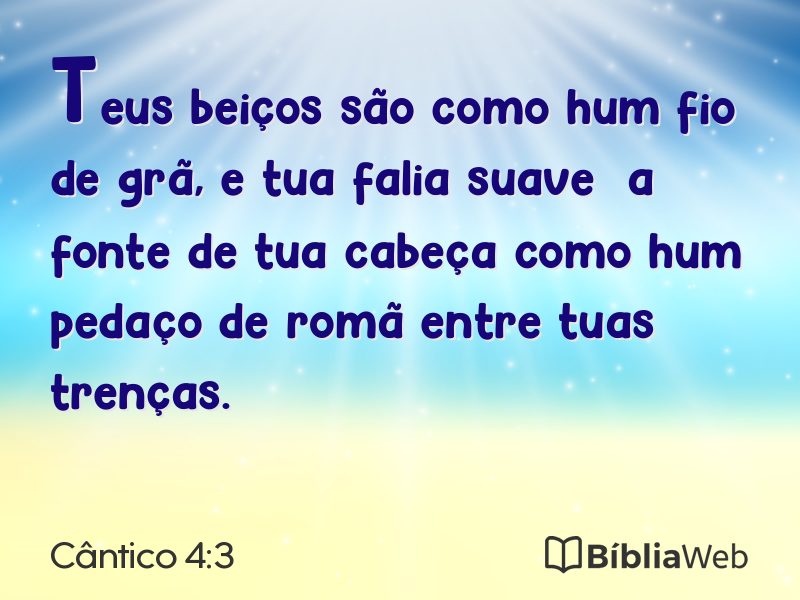 Cântico 4:3 em imagem para compartilhar
