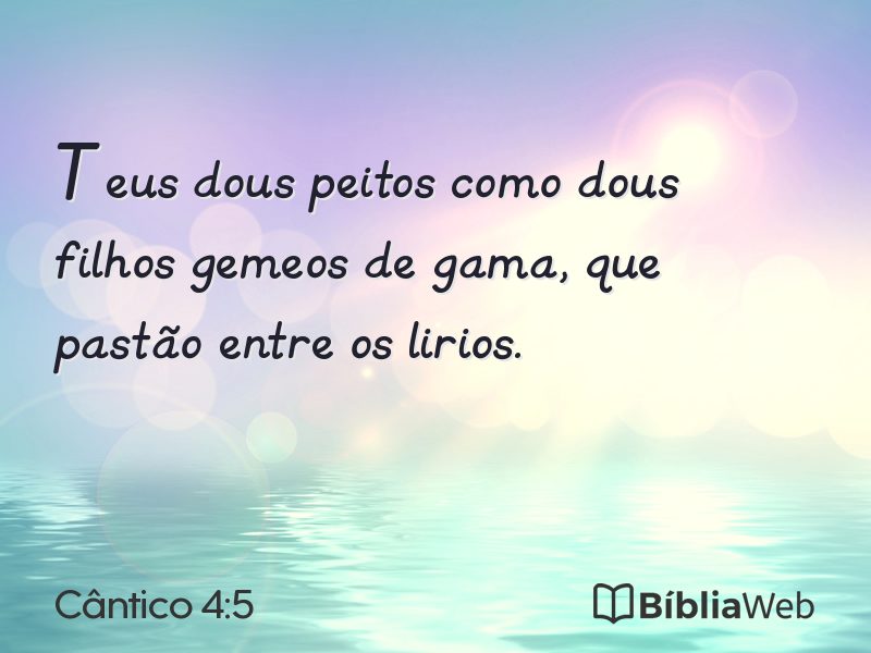 Cântico 4:5 em imagem para compartilhar